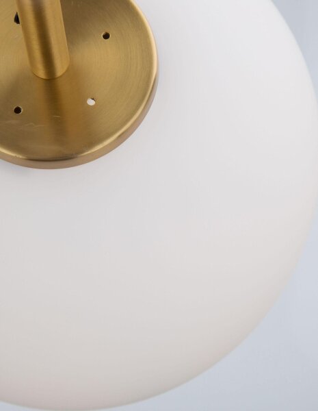 Pendelleuchte in Gold Weiß 15,8 cm breit E14 Retro