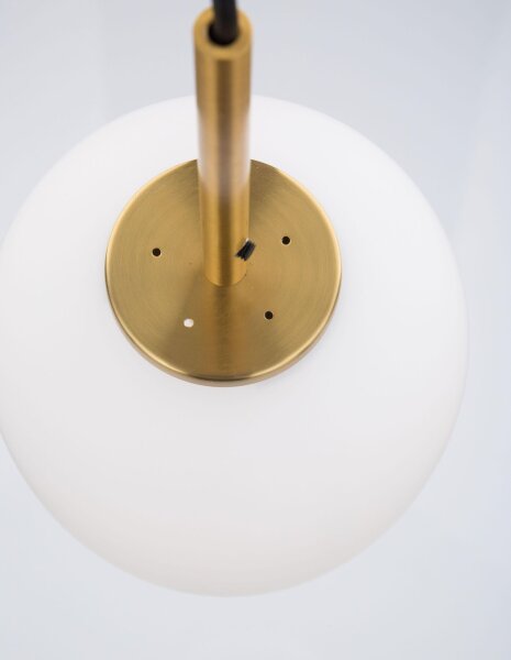 Pendelleuchte in Gold Weiß 15,8 cm breit E14 Retro