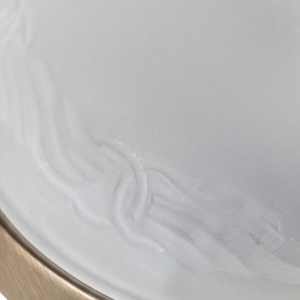 Plafonnier antique verre Art Nouveau rond salon