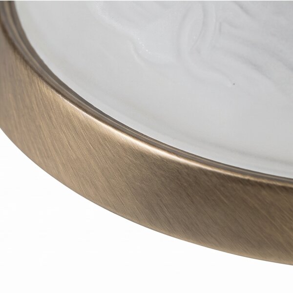 Plafonnier antique verre Art Nouveau rond salon