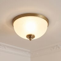 Deckenleuchte Antik Glas Jugendstil rund Wohnzimmer