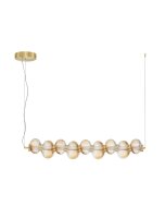 LED Pendelleuchte 97 cm lang in Gold Bernstein dimmbar