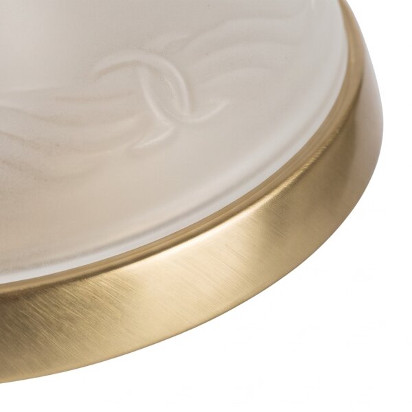 Plafonnier en verre en laiton rond salon