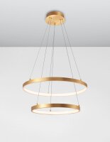 LED Pendelleuchte in Blattgold Ø 60 cm Ring 2...
