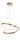 LED Pendelleuchte in Blattgold Ø 60 cm Ring 2 flammig Modern