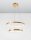LED Pendelleuchte in Blattgold Ø 60 cm Ring 2 flammig Modern