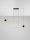 LED Pendelleuchte 121 cm lang in Schwarz Gold dimmbar KIRBY