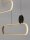 LED Pendelleuchte 121 cm lang in Schwarz Gold dimmbar KIRBY