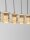 LED Hängelampe in Schwarz Gold 84 cm lang dimmbar Kugel KODA