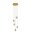 LED Hängeleuchte in Gold Schwarz 31 cm breit dimmbar Kugel