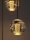 LED Hängeleuchte in Gold Schwarz 31 cm breit dimmbar Kugel