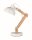Tischlampe Retro Natur Weiß 59 cm E27 Holz Metall KODY