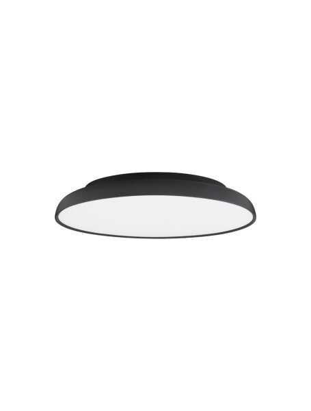 Flache LED Deckenleuchte Schwarz Ø 45 cm dimmbar warmweiß