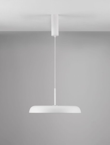 LED Pendelleuchte Ø 45 cm dimmbar Weiß höhenverstellbar