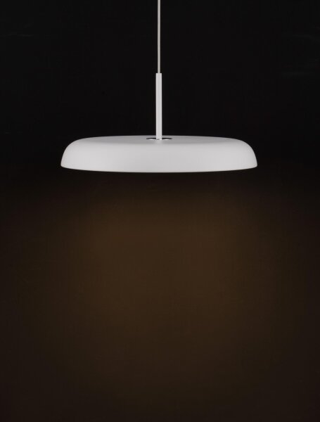 LED Pendelleuchte Ø 45 cm dimmbar Weiß höhenverstellbar