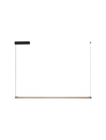 LED H&auml;ngelampe Schwarz Mokka 123 cm lang dimmbar...
