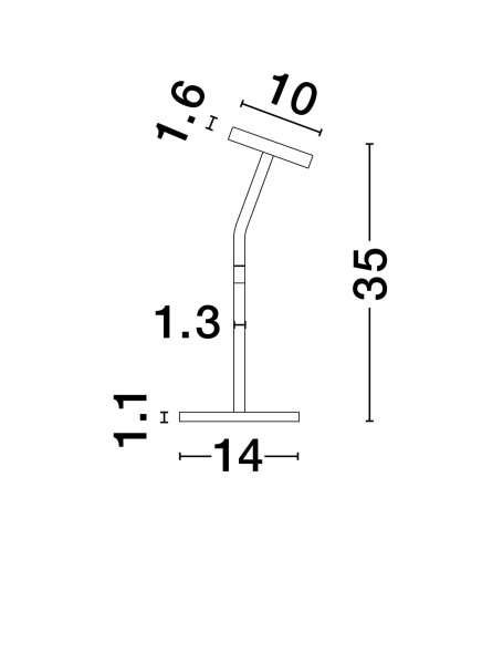 LED Tischlampe 35 cm Schwarz warmweiß LAKEN Aluminium Modern