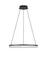 LED Pendelleuchte Schwarz &Oslash; 60 cm dimmbar Ring...