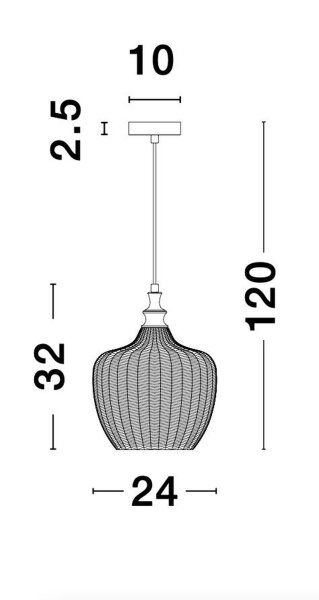 Hängeleuchte in Gold Champagner Ø 24 cm E27 höhenverstellbar