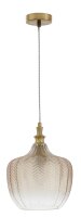 H&auml;ngeleuchte in Gold Champagner &Oslash; 24 cm E27 h&ouml;henverstellbar