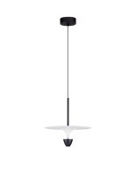 LED Pendelleuchte rund Ø 34 cm Schwarz Weiß...