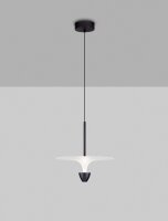 LED Pendelleuchte rund Ø 34 cm Schwarz Weiß...