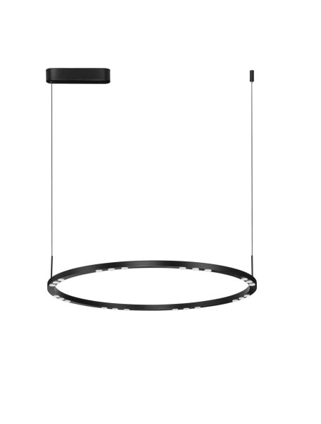 LED Hängelampe Schwarz Ø 80 cm dimmbar rund 8 flammig LAVON