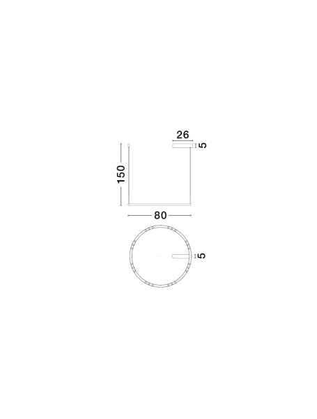 LED Hängelampe Schwarz Ø 80 cm dimmbar rund 8 flammig LAVON