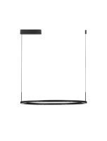 LED H&auml;ngelampe Schwarz &Oslash; 80 cm dimmbar rund 8 flammig LAVON