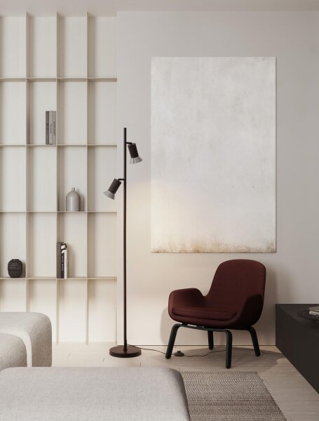 Stehlampe schwenkbar GU10 154 cm in Schwarz Bronze Modern