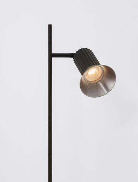 Schreibtischlampe in Schwarz Bronze GU10 schwenkbar 50 cm