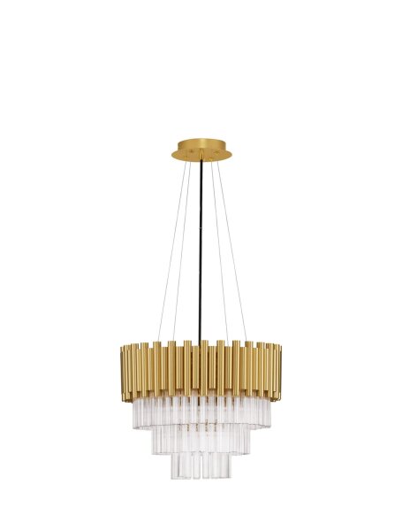Pendelleuchte Kristall E14 in Gold Ø 39 cm Klassisch
