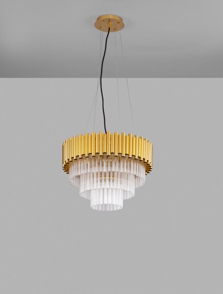 Hängeleuchte in Gold Ø 50 cm E14 Klassisch Kristall