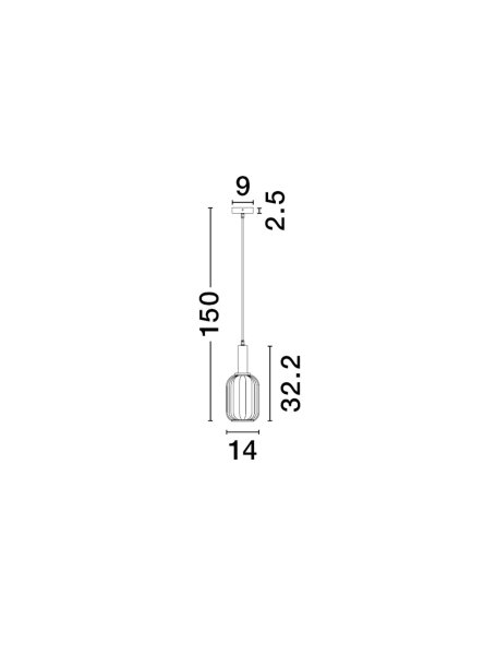 Pendelleuchte E27 Ø 14 cm in Gold Grau höhenverstellbar