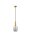 Pendelleuchte E27 Ø 14 cm in Gold Grau höhenverstellbar