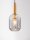 Pendelleuchte E27 Ø 14 cm in Gold Grau höhenverstellbar