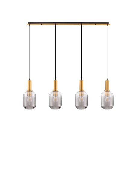 Hängeleuchte in Gold Grau 107 cm lang E27 höhenverstellbar
