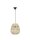 Pendelleuchte rund E27 Ø 30 cm Schwarz Beige Rattan Metall