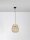 Pendelleuchte rund E27 Ø 30 cm Schwarz Beige Rattan Metall