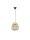Hängelampe Schwarz Beige Ø 27 cm E27 Rattan Metall rund