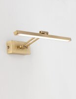 LED Wandlampe 38 cm breit in Antik Messing Metall...