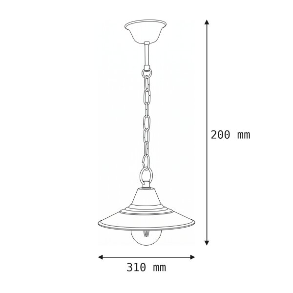 Premium Hängelampe Messing Ø31cm verstellbar E27