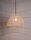Hängelampe Schwarz Beige Ø 40 cm E27 Rattan Metall rund