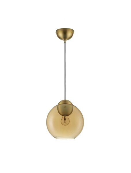 Hängelampe Retro in Gold Bernstein Ø 24 cm E27 LOREN