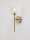 Wandlampe rund G9 35 cm hoch in Gold Vintage Klarglas Metall