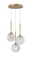 Pendelleuchte Klarglas Metall G9 in Gold 32 cm breit Vintage