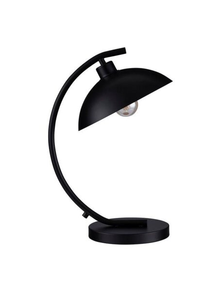 Tischlampe in Schwarz Gold 40 cm E27 Retro Metall MABEL