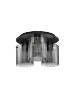 Deckenlampe E27 &Oslash; 37 cm Schwarz Grau Retro...
