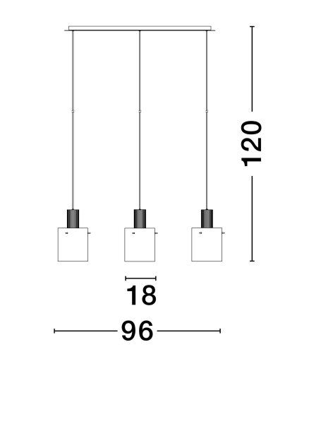 Hängelampe E27 96 cm lang Schwarz Grau höhenverstellbar