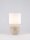 Tischlampe Retro E27 60 cm Creme Weiß Gips Stoffschirm